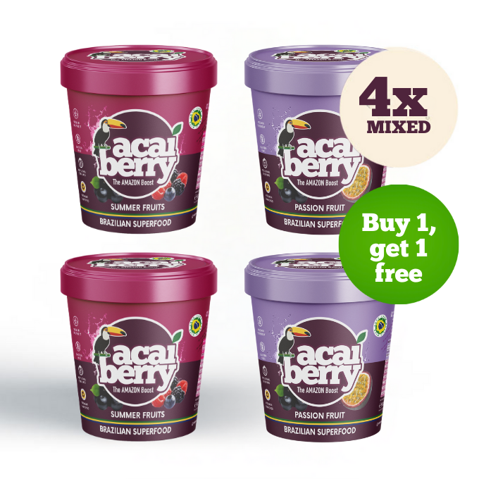 4 x Acai Puree Mixed Pack 500ml