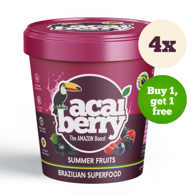 4 x Acai & Summer Fruits Puree tubs - 500ml