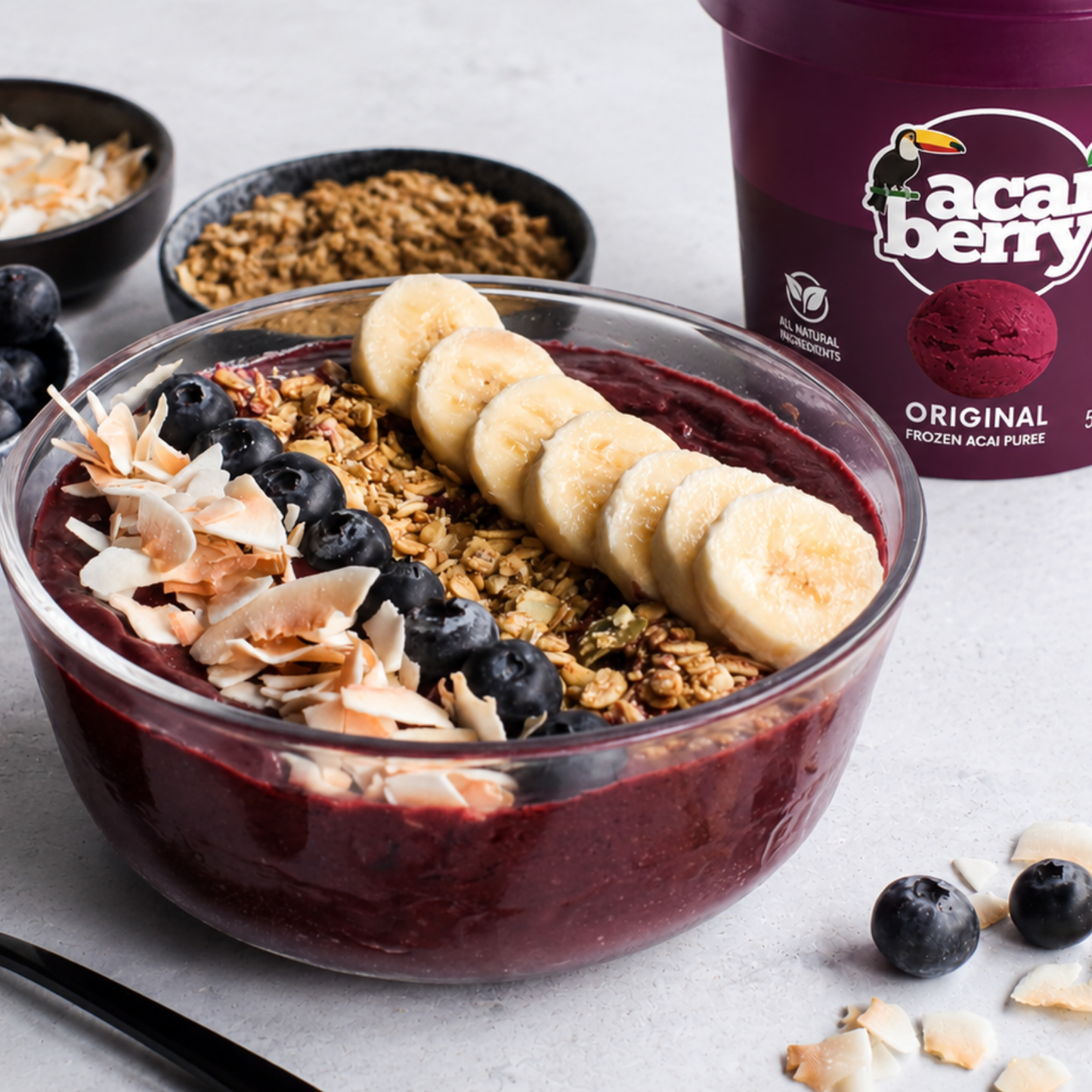 4 x Acai Berry tubs - 500ml
