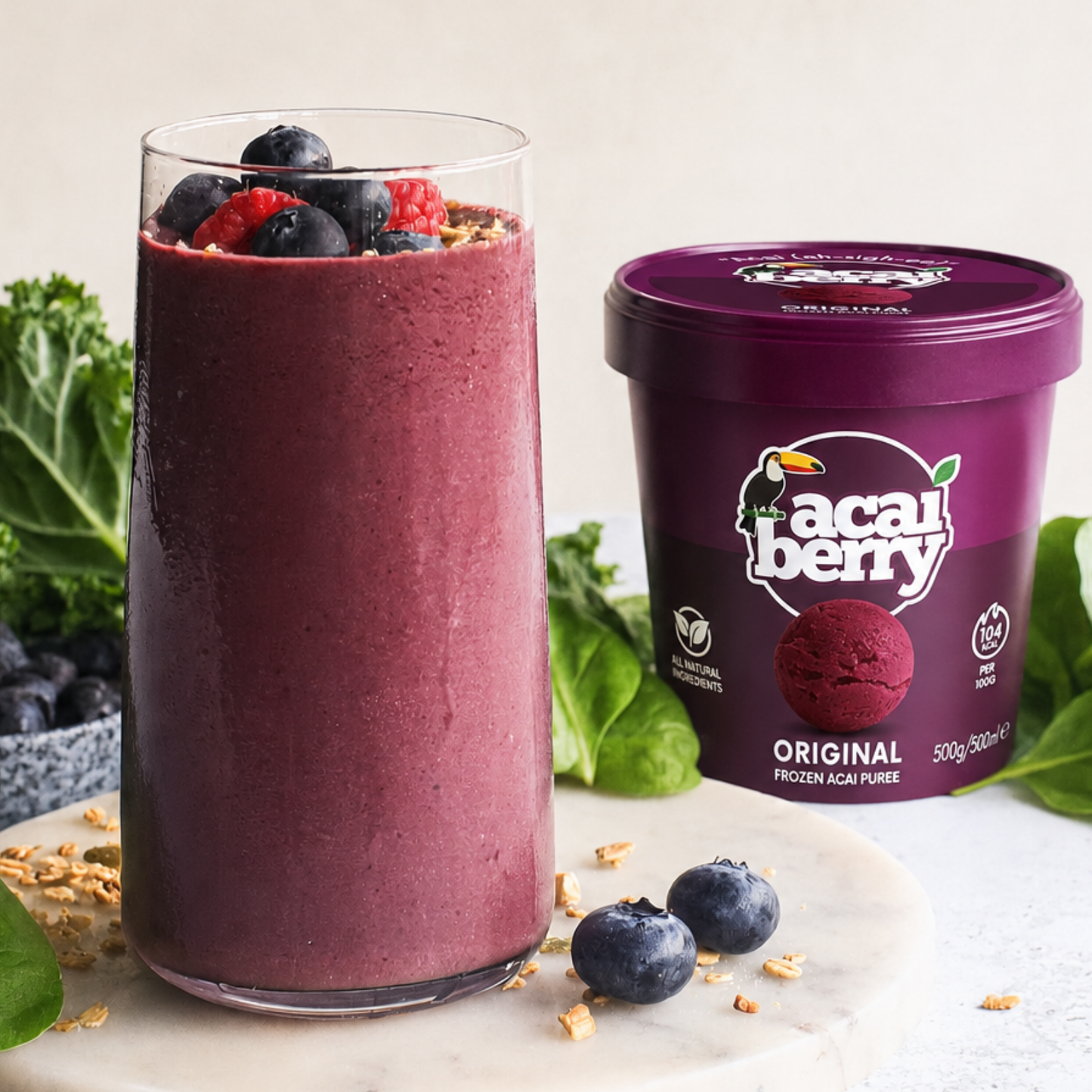 4 x Acai Berry tubs - 500ml